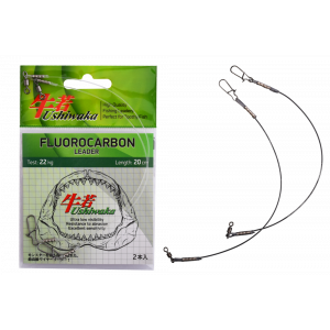 Поводок Ushiwaka Fluorocarbon UF2022, 22кг/20см, 2шт Поводок Ushiwaka Fluorocarbon UF2022, 22кг/20см, 2шт